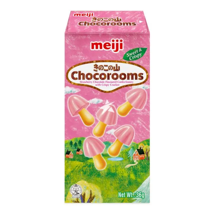 Meiji Strawberry Chocorooms, 36g